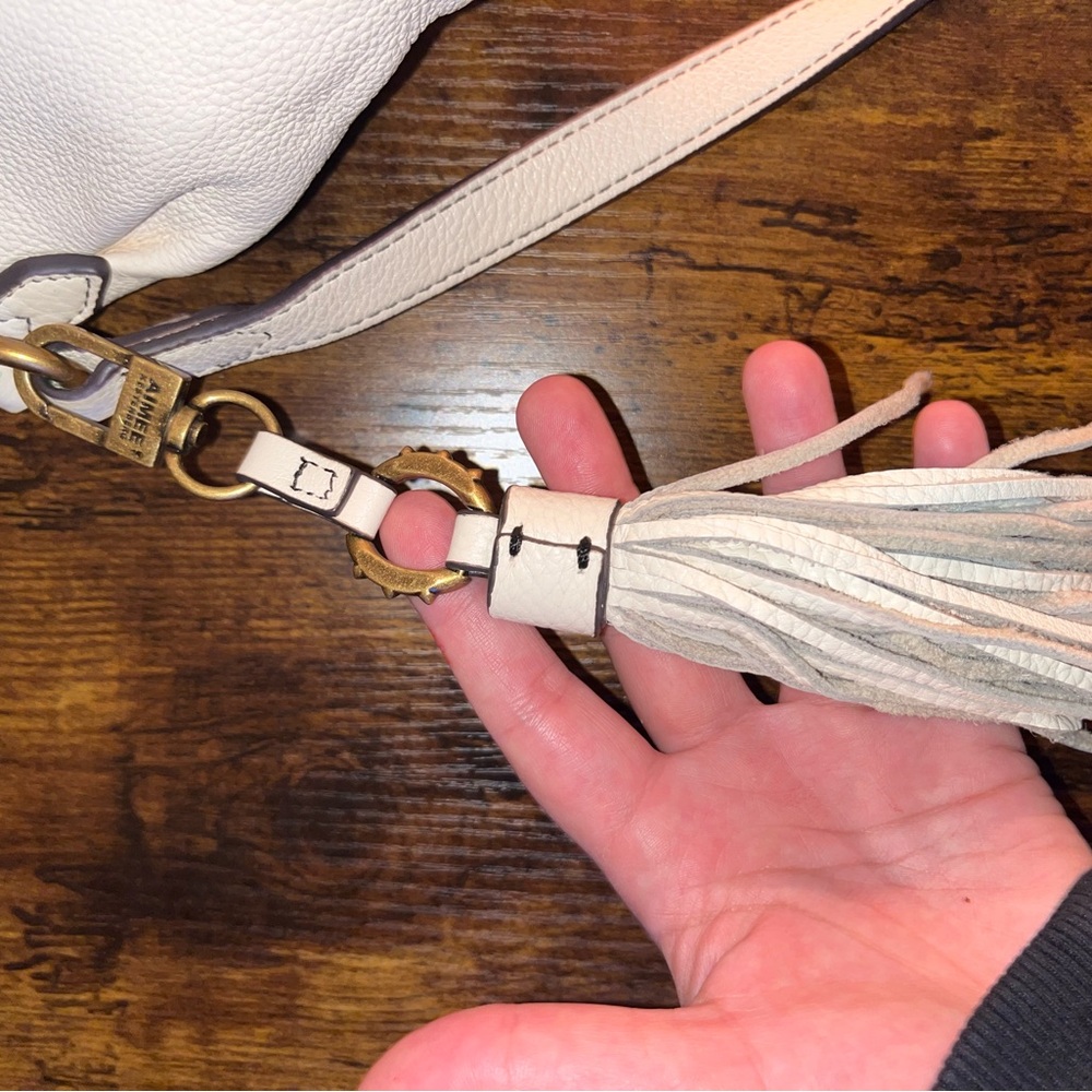 Aimee Kestenberg Cream Leather Crossbody Bag - Picture 3 of 10